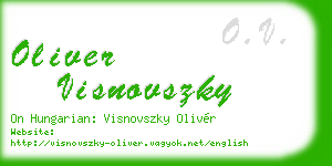 oliver visnovszky business card